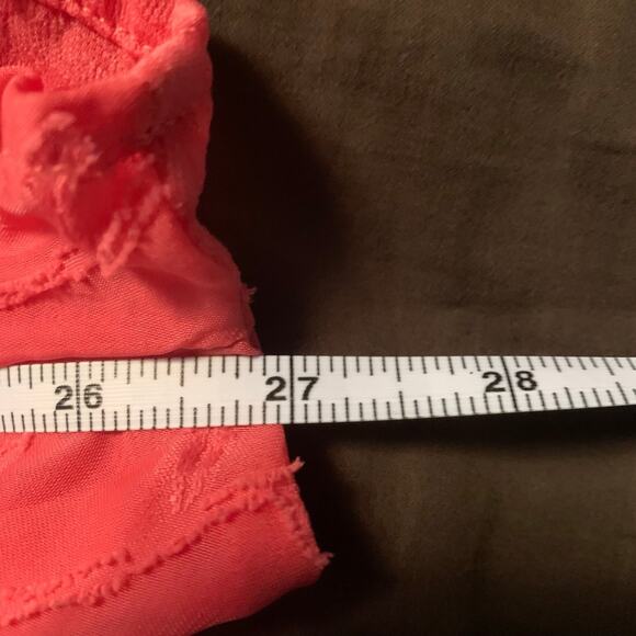 Torrid women’s 2 chiffon blouse coral pink spring - Picture 9 of 10